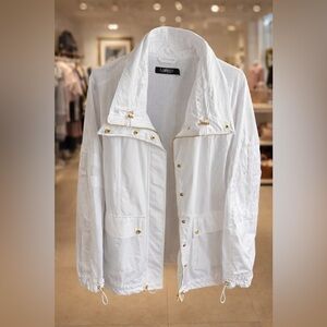Ralph Lauren White Utility Jacket with Gold Accents
